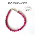 Pink Color Leather Bracelet