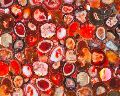 Brazilian Red Agate Semi Precious Stone Slab