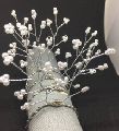 Silver Tone and Pearl Napkin Rings