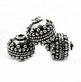 oxidized sterling silver plated handmade bali bead