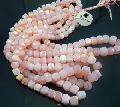 Natural Faceted Pink Opal 3D Box Beads