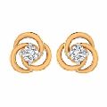 Genuine Diamond Solitaire Stud Earring