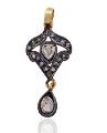 G6940 Sterling Silver Rose Cut Polki Diamond Pendant