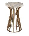 Gold Colour Round Metal Nesting Table Marble Table Top