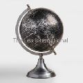 Black map ball globe