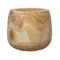Bucket shape wooden vase