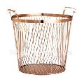 Decorative copper finish wire basket
