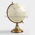White map ball globe