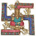Ganesh coral stone work Wall plate