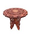 Folding Round Rosewood Coffee Side Table