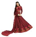 Long Floral Embroidery Gown Style Anarkali Suits