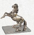 NICKLE PLATED FLYING HORSE STATUE