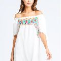 Floral Mexican Embroidered Dress
