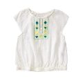 Girls Geometric Embroidered Top Blouse