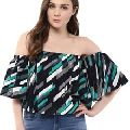 houlder Short Sleeve Cool Party Wear Crop Top