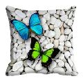 Satin Colorful Butterfly Digital Print Home Decor Sofa Cushion Cover