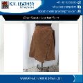 Pure Goat Suede Leather Skirt