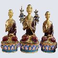 Guru Tsongkhapa Copper Statues Set