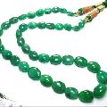 Emerald Oval Beads Necklace