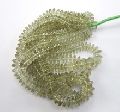 GREEN AMETHYST Cut Rondelle Beads