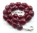 Ruby Quartz Oval Uneven Shape Smooth Tumbled Beads