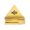 brass 3 stage vastu pyramid with vastu yantra
