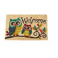 Owl bird print door mat