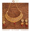 Gold plated Bollywood style Mukut necklace
