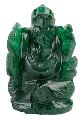 Green Mica Ganehsa statue