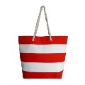 Red White Cotton Tote Bags