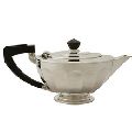 Silver Plated Tea Pot with Wooden Handle