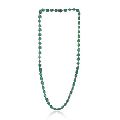 Gemstone Pave Diamond Necklace