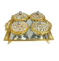 Gold crystal decorated dry fruit bowl