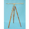 BRASS NAUTICAL TELESCOPE WITH WOODEN STAND