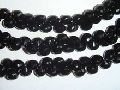 Black Onyx Roundel facet loose natural gemstone beads