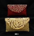 Embroided evening clutch bag