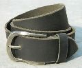 leather belt with nickle buckle