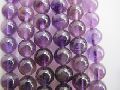 Natural Purple Amethyst Plain Round beads