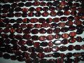 Oval shaped natural red tiger eye loose gemstone beads