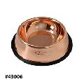 Shiny Copper Designer Dog Bowl