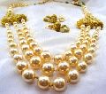 Traditional Golden Pearl Necklace