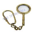 brass magnifying glass key chain