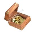 Brass Sextant With Wooden Box
