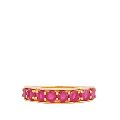 Montepuez Ruby Gold Plated Silver Ring