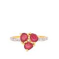 Ruby Ring with Diamond