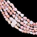 Natural Pink Opal Smooth Tumbled Shape Gemstone Bead 13 Inch Strands