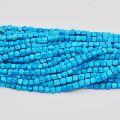 Turquoise 6-7mm Faceted Square Bead 8 Inch Long Strand