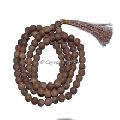 Druzy Agate Brown Plated Jap Mala