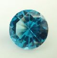 Blue Topaz Diamond Cut Round Loose