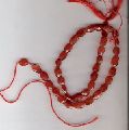 carnelian oval fac. beads